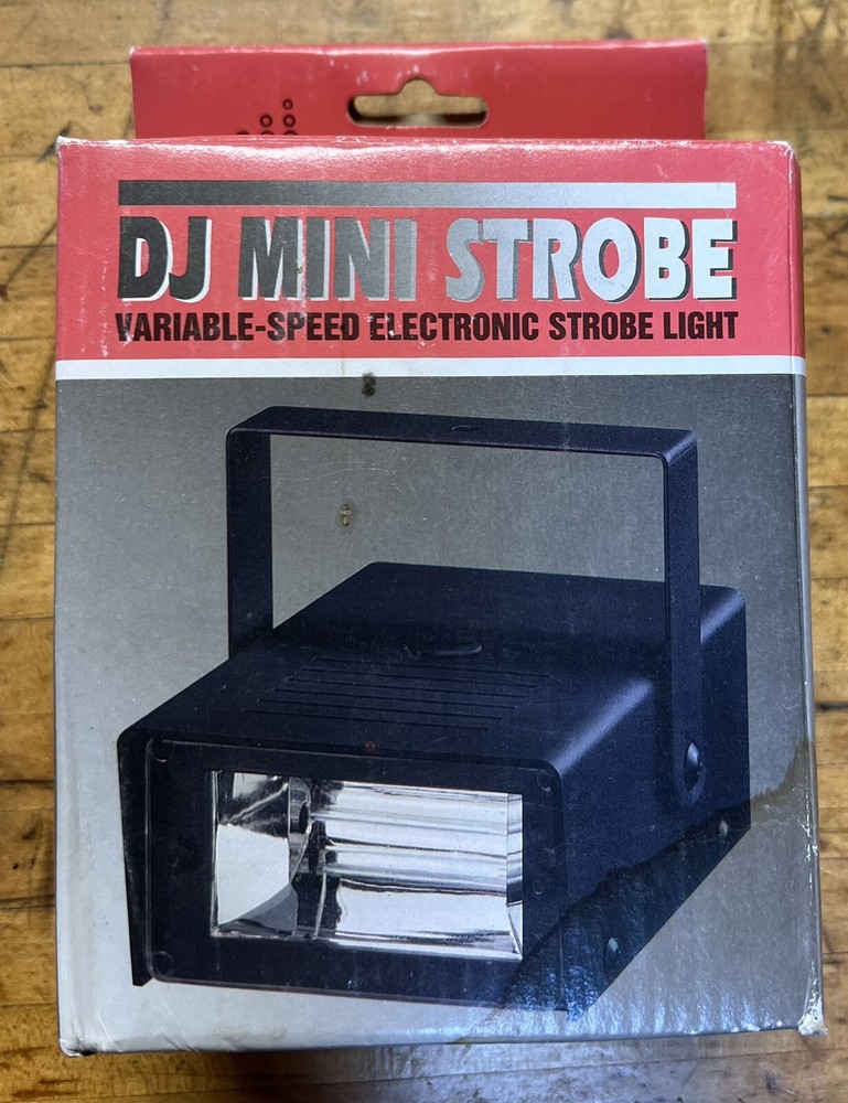 DJ Mini Strobe Light Variable Flash Speed W/ Bracket V-8291 NIB ML8D