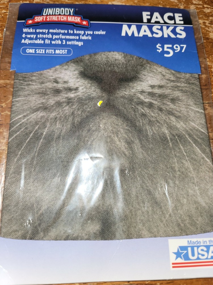 Unibody Animal Facemask- Fox, Eagle, Bear, Cheetah, Shark, Cat