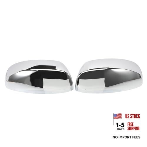 2 PCS Upper Mirror Cap Chrome Plated Compatible with 2007-2013 Silverado