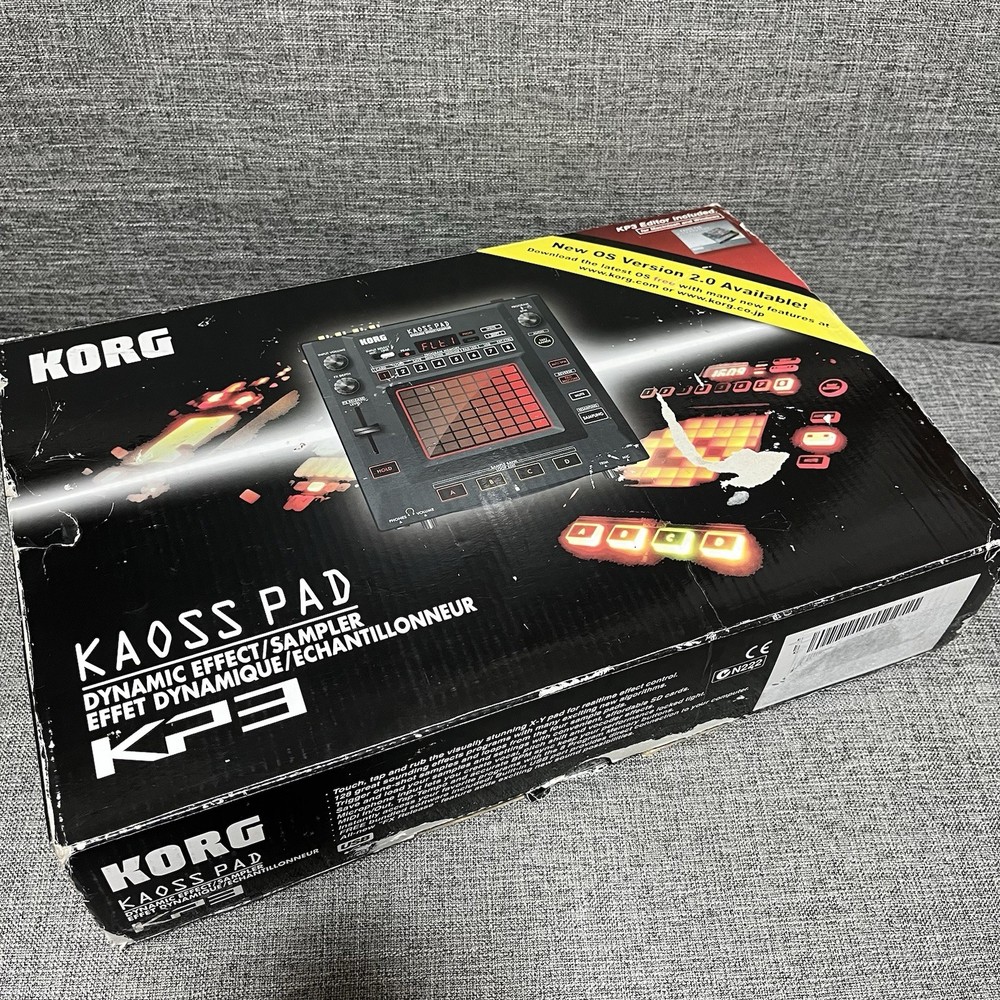 [AS IS] KORG KAOSS PAD KP3 Dynamic Effect Sampler sequencer with adapter box