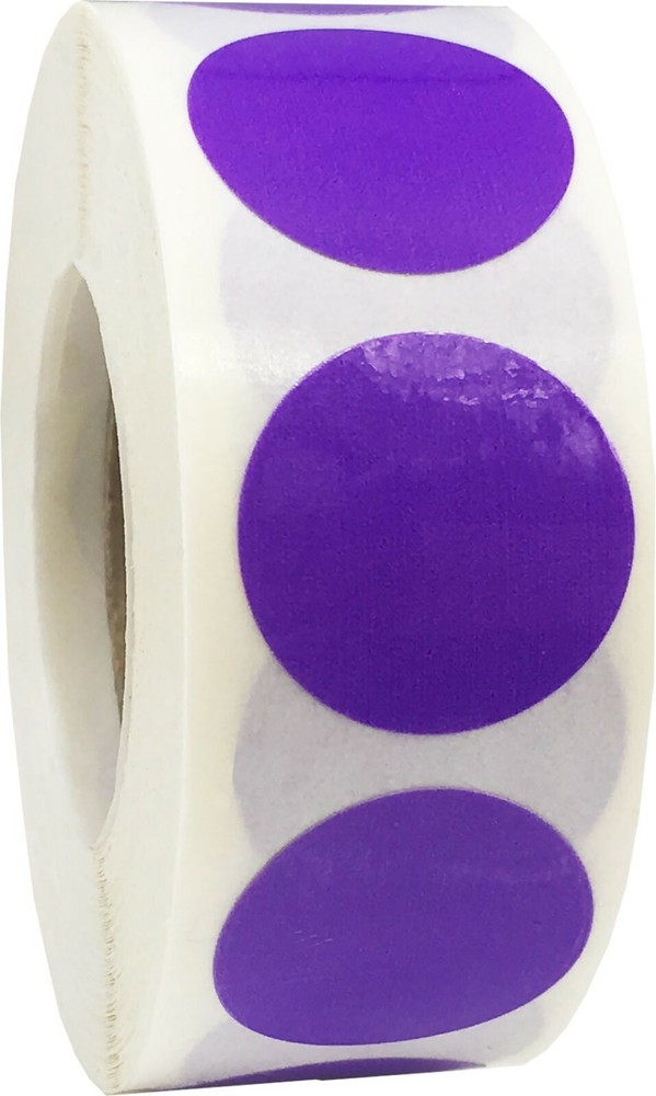 Bopp Color Coding Dot Stickers | 0.75 Inch Round - 500 Pack | Pick One Color