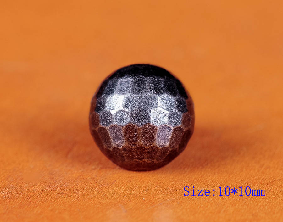 30pc 10MM SOLID SILVER HEXAGON BALL CONCHO STUD SPOTS RIVET LEATHER CRAFT DECOR
