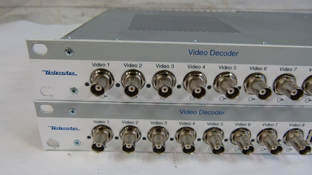 Lot of 2 - Teleste D8C0-FTR-X-D1 Video Processor MPEG-4 Easi MPX Video Decoder