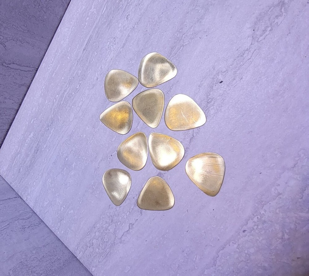Handmade Brass blank guitar pick 25 gauge
