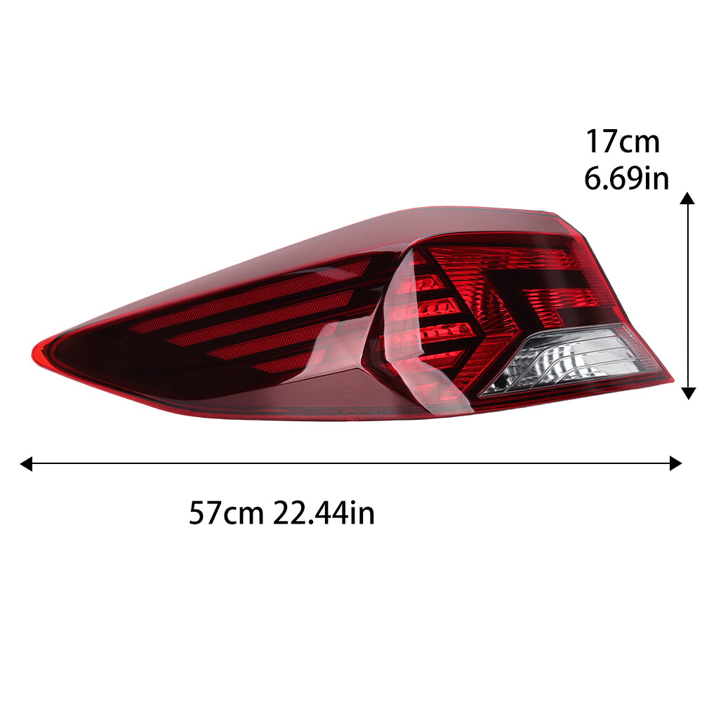 For 2019-2020 Hyundai Elantra Driver Side Tail Light Rear Brake Lamp Outer Side