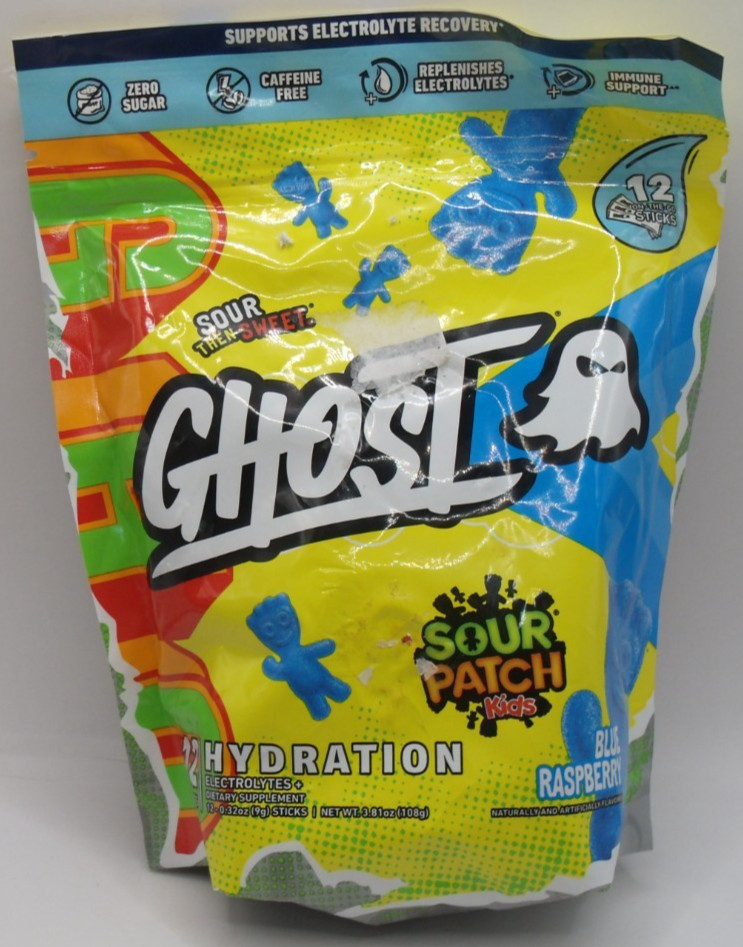 Ghost Sour Patch Kids Hydration Electrolytes+ Blue Raspberry 12 Sticks Exp: 3/27