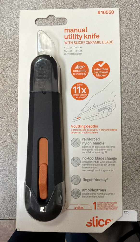 Slice 10550 Utility Knife, Fixed Blade, Utility, General Purpose
