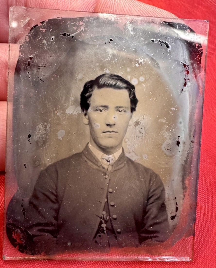 Antique 1/9 Plate Ambrotype Early Civil War Confederate Soldier Uniform Photo NC