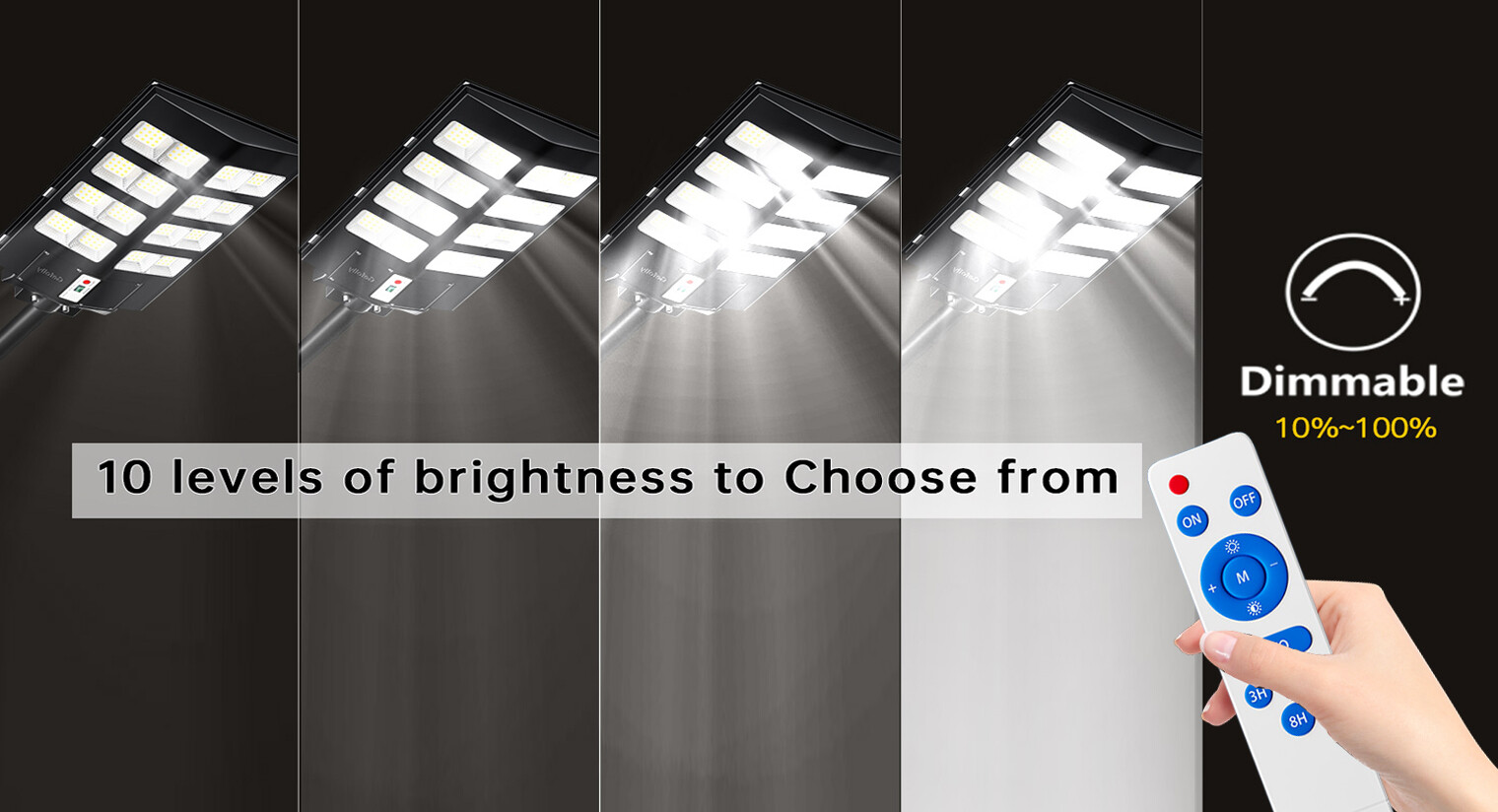 9900000000LM Commercial Solar Street Lights Outdoor Dusk to Dawn Super Bright