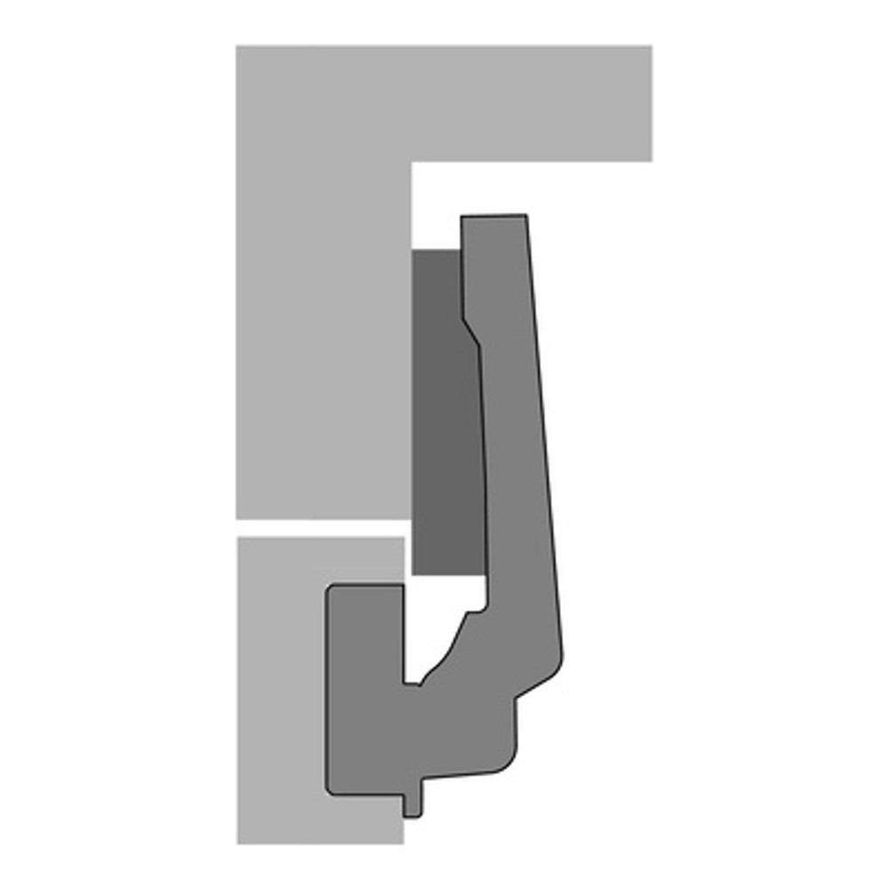 Hettich Intermat 9936 W90 95˚ Angle Inset Hinge 77708 & Mount 9075005 (2 Pack)