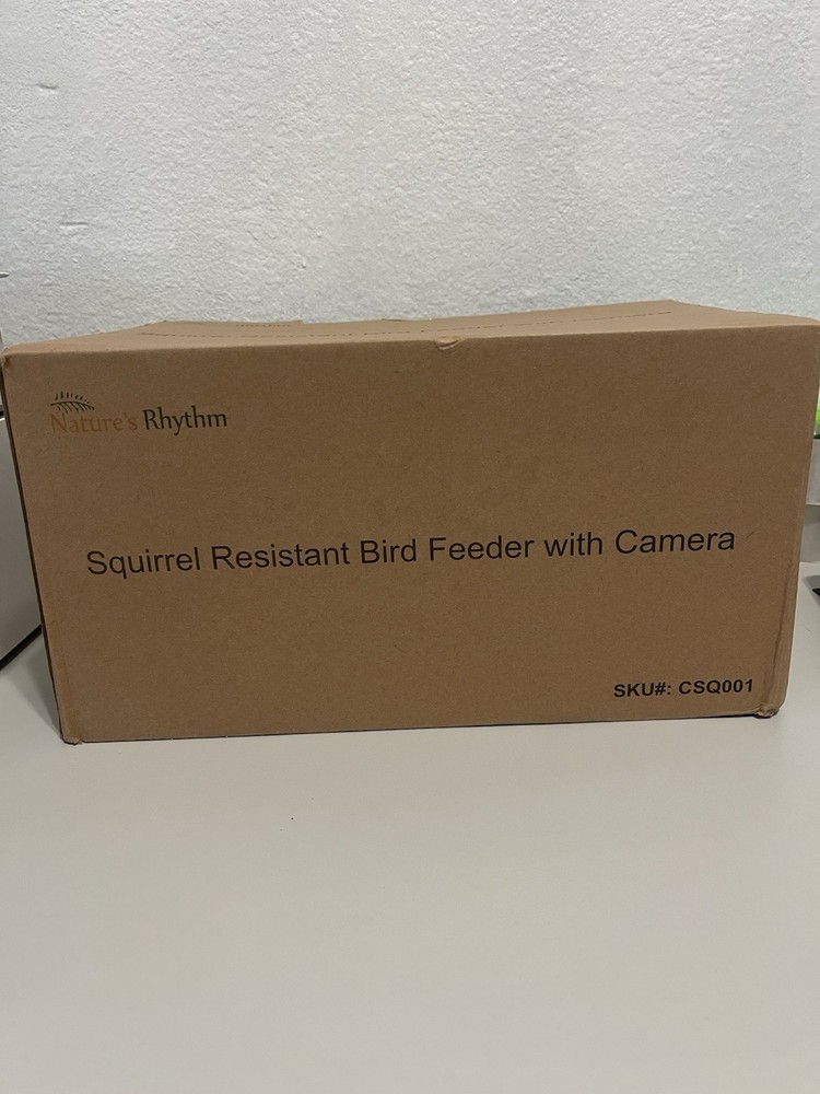 Natures Rhythm Bird Feeder Squirrel-Proof Bird Feeder with Camera