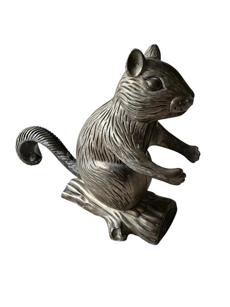 Godinger Silver Art Co Squirrel Figural Nut Cracker Silver-Plated Fall Decor