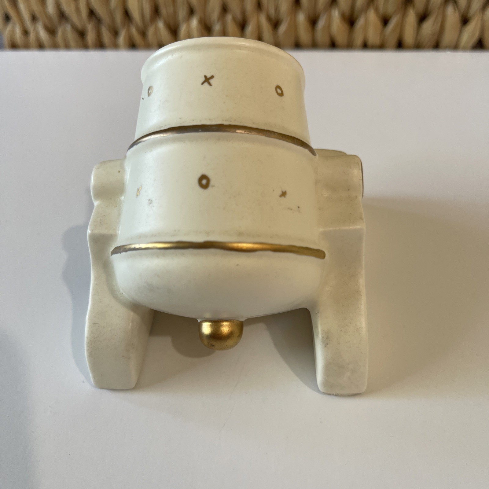 Double Headed Eagle Porcelain Canon Heraldic Military Figurine Artillery