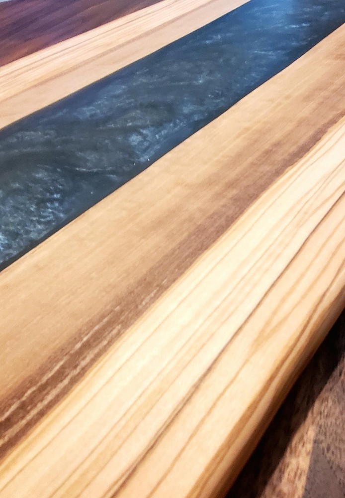 Walnut/ Blue Epoxy Charcutiere Board