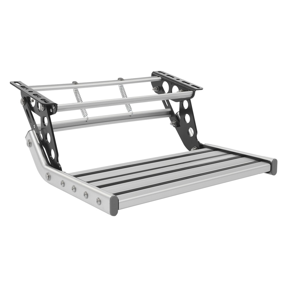 Used Folding RV Step Manual Step RV Trailer Camper Step w/ LED Light 330lbs Load