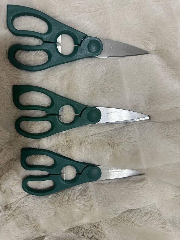 Farberware Multipurpose Scissors Open Bottle Caps Cuts paper and Fabric 3 Pack