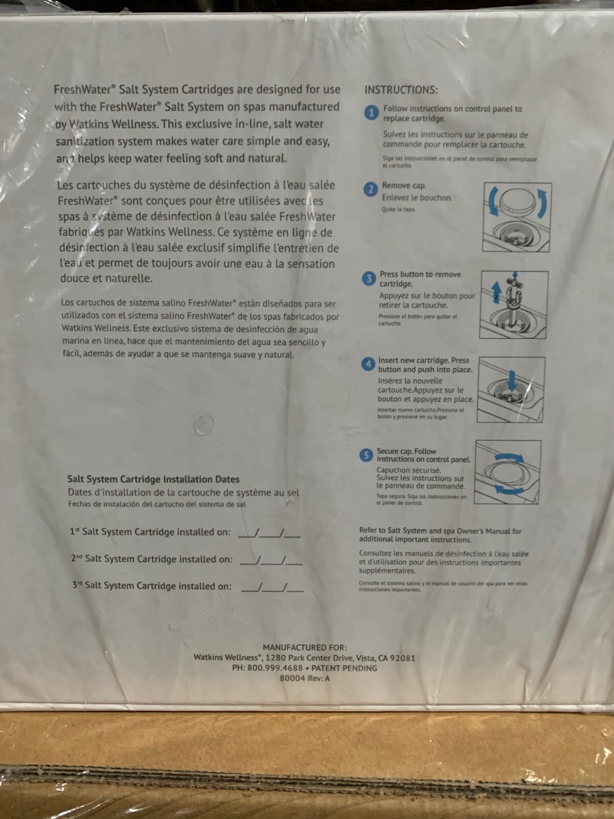 Factory Sealed FreshWater Salt System Cartridges, 3ct. 80004