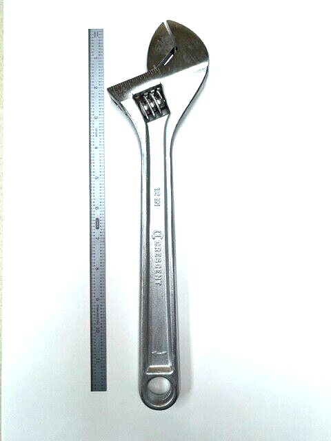 12" ADJUSTABLE WRENCH CHROME PLATED CRESCENT AC212BK