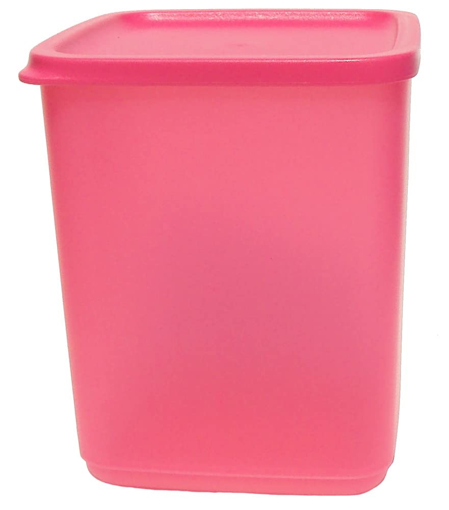 Tupperware Basic Bright Square Round Modular Canister 7.5c Pink