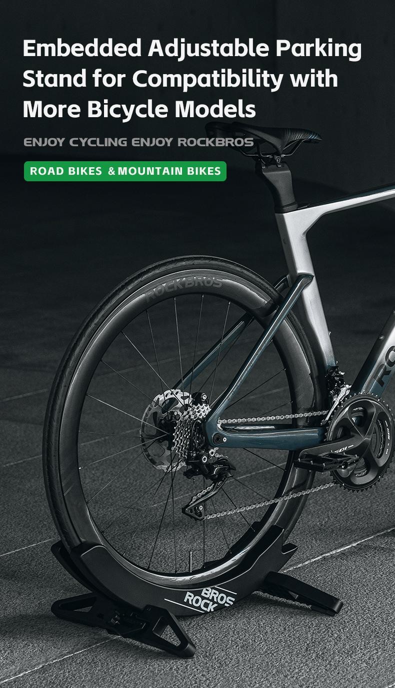 Rockbros Bike Stand Bicycle Parking Display Stand Adjustable for Road and Mounta