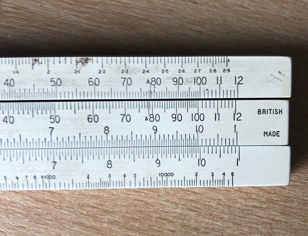 Vintage Technical Slide Rule With Box
