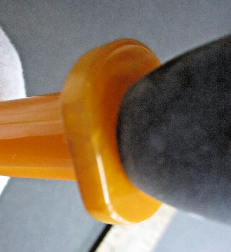 Bakelite Butterscotch Sharpener Vintage Plastic Deco Shield Kitchen Knife