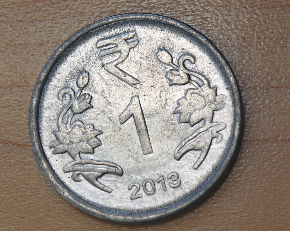 2013 India 1 Rupee Calcutta Mint