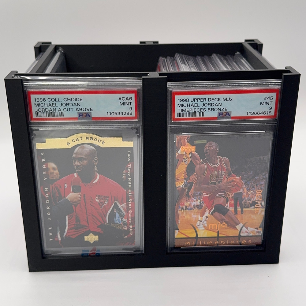 Graded Card Display & Storage Box (Holds 6 Display Slabs + ~25 Inside) Slab Stat