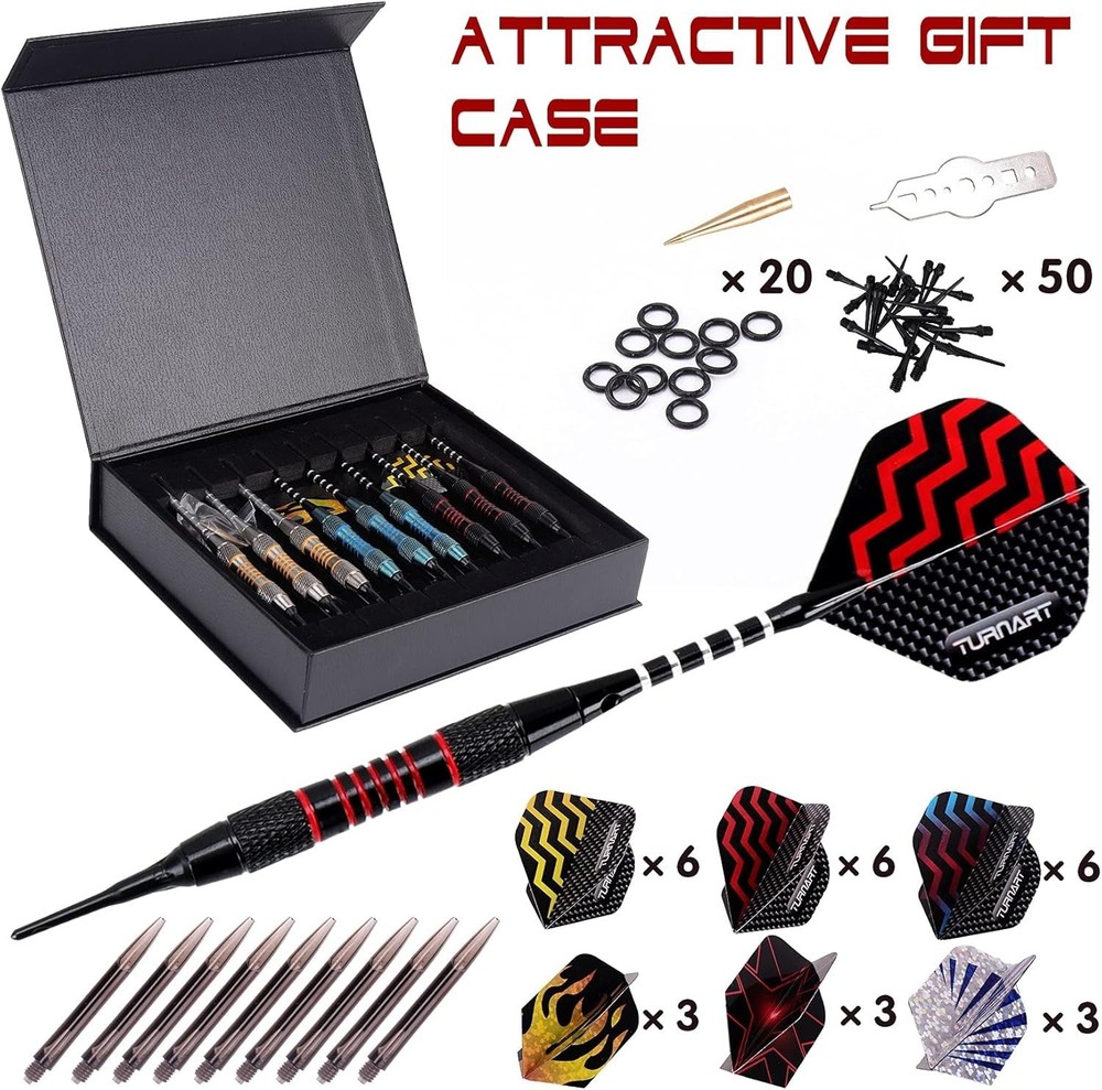 Professional Soft Tip Darts - 18g Set with Flight Protectors