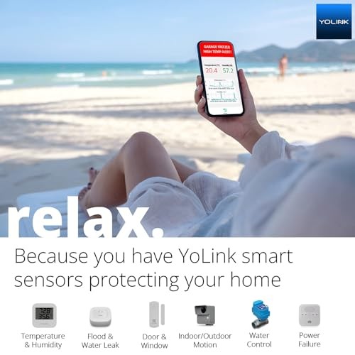 YoLink Smart Wireless Temperature & Humidity Sensor, Wide Temp Range for Fridge,