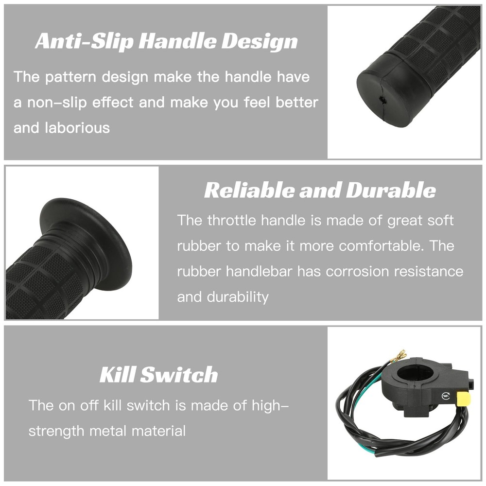 Throttle Cable Twist Throttle Handle Grip Assembly for2 Stroke Engine 80cc 100cc