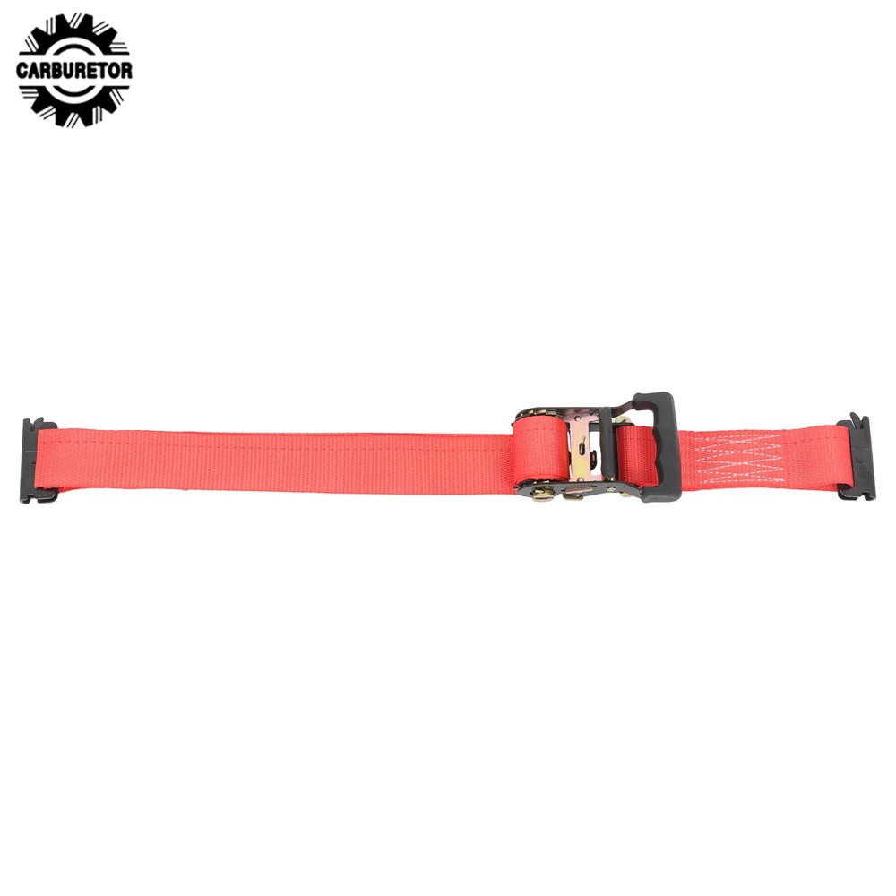 For Trailers Black E Track Wheel Chock Set & 6' Red Ratchet Straps Polyester