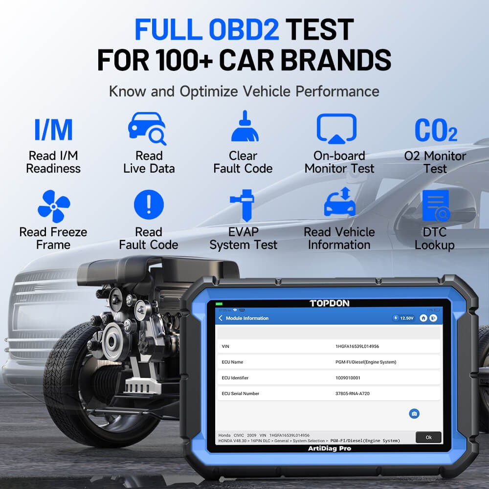 2026 TOPDON AD PRO V2.0 Bidirectional OBD2 Scanner Diagnostic Tool Full Software