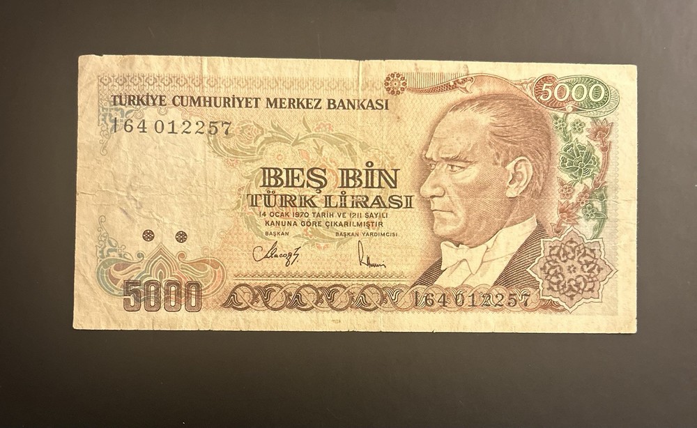 5000 Bin Turk Lirasi, 1970