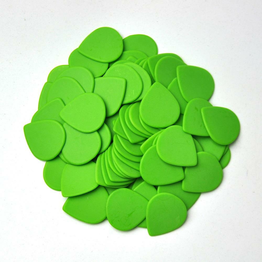 100pcs X-Heavy 1.5mm Teardrop Waterdrop Delrin Jazz Guitar Picks Plectrums Green