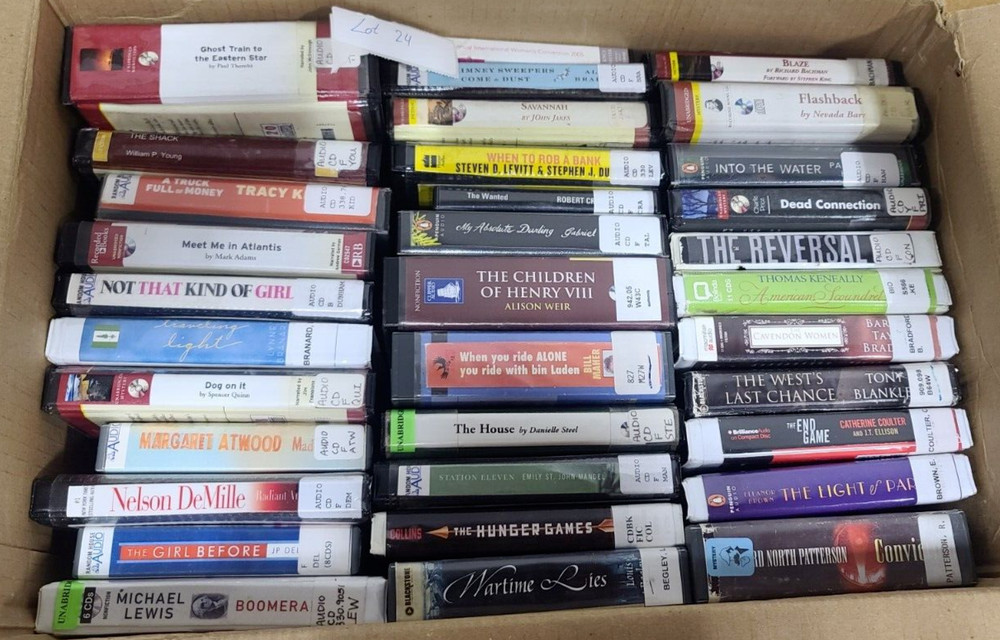 Lot Of 400+ AudioBooks CDs- DISCS ONLY Assorted 45-50 Completed Read Description