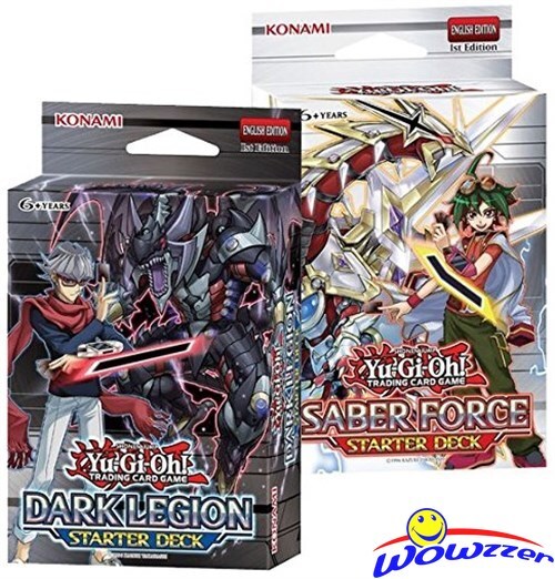 Yugioh Dark Legion & Saber Force 1st Edition Factory Sealed Starter Set of 2 !