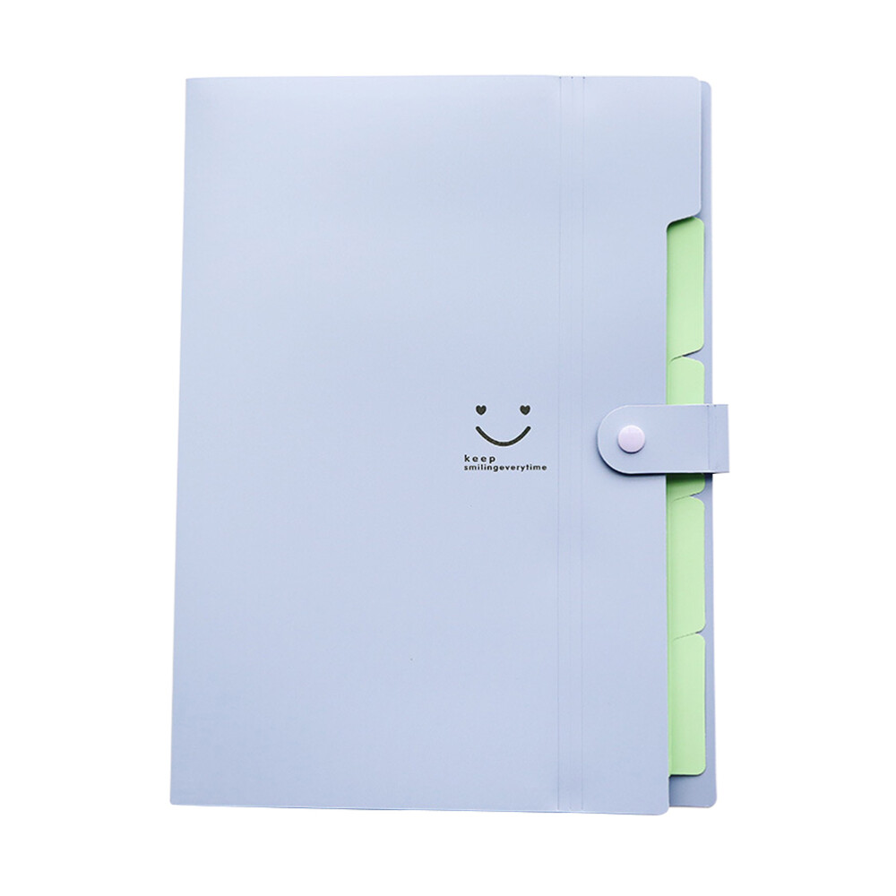 1PC Creative Office Folder 10 Colors 5 Pockets Plastic Expanding File Folders