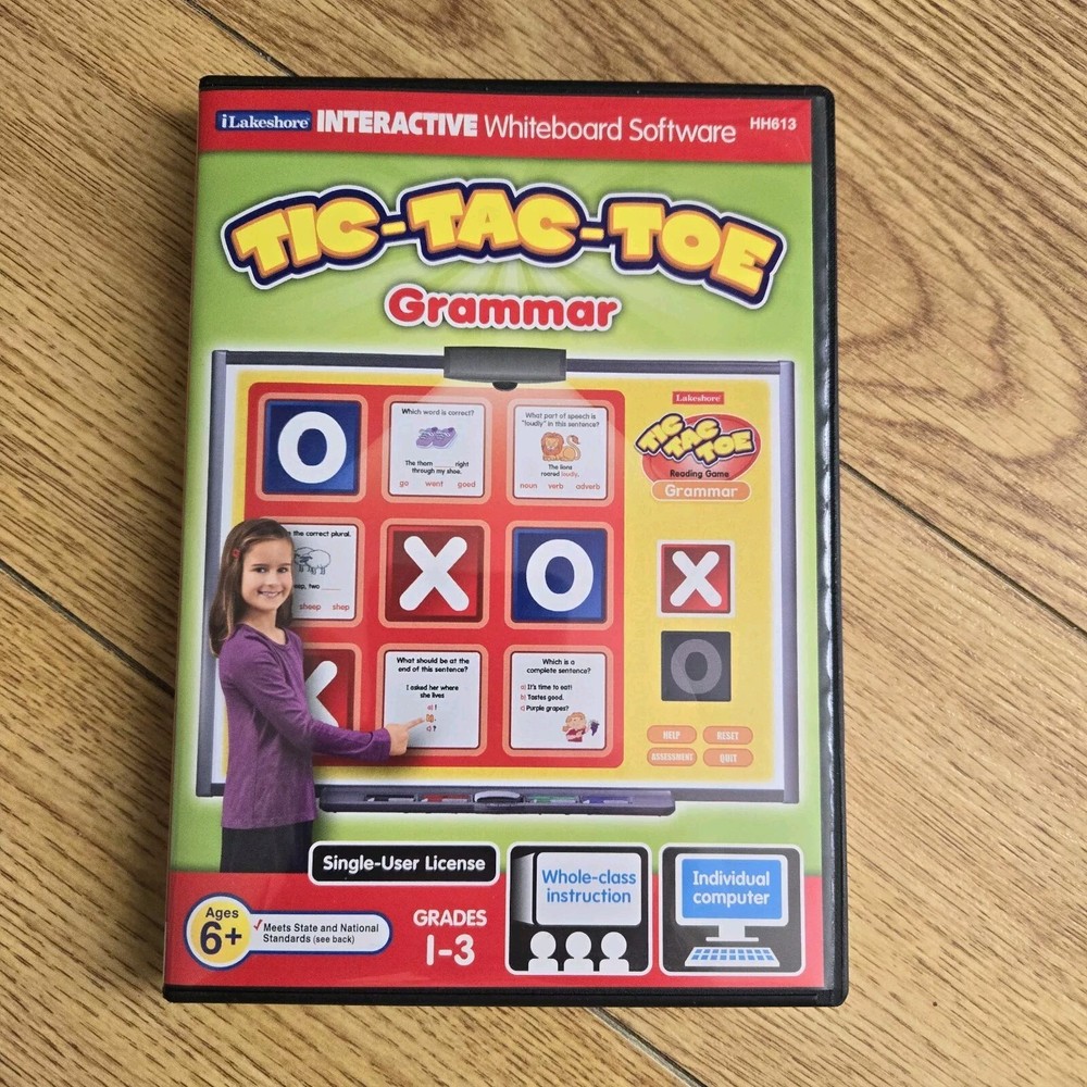 INTERACTIVE WHITEBOARD: TIC-TAC-TOE: GRAMMAR (LAKESHORE PC-MAC 2006) EDUCATIONAL