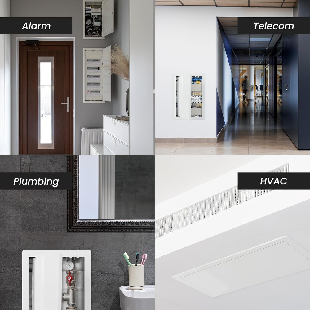 4 x 8 Access Panel for Drywall and Ceiling – White ABS Plastic Door Panel, Wall