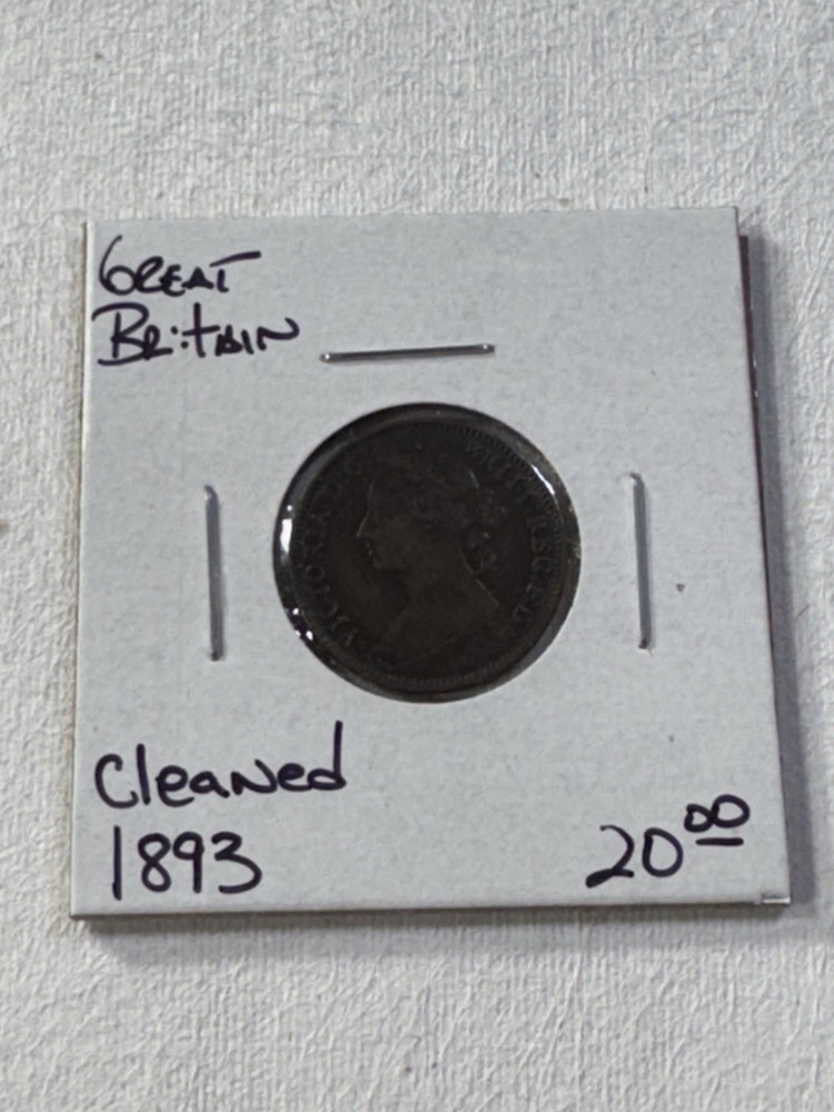 1893 Great Britain 1 Farthing Cleaned