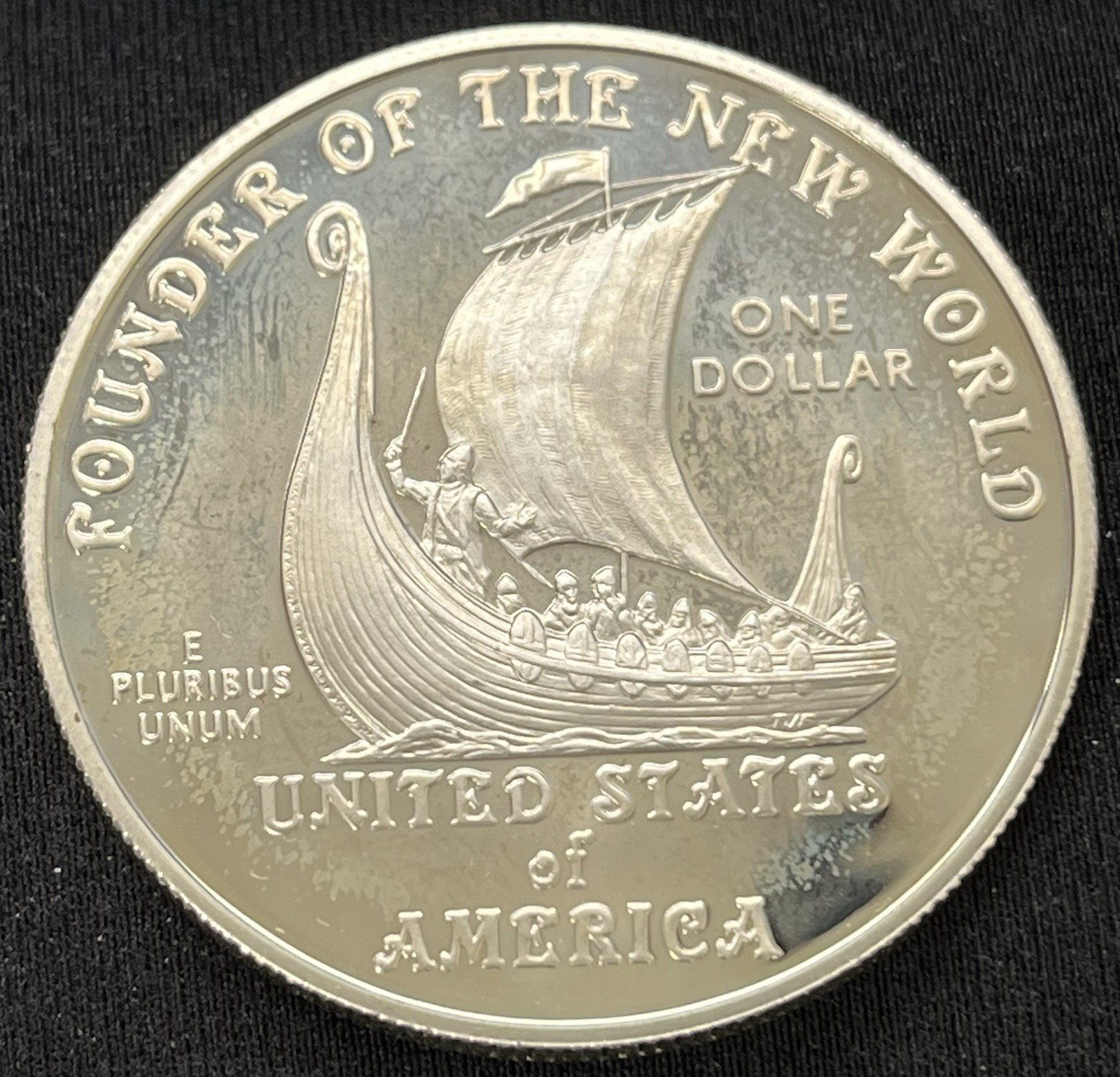 2000-P Leif Ericson Proof Silver Dollar US Mint Commemorative, No Box Or Capsule