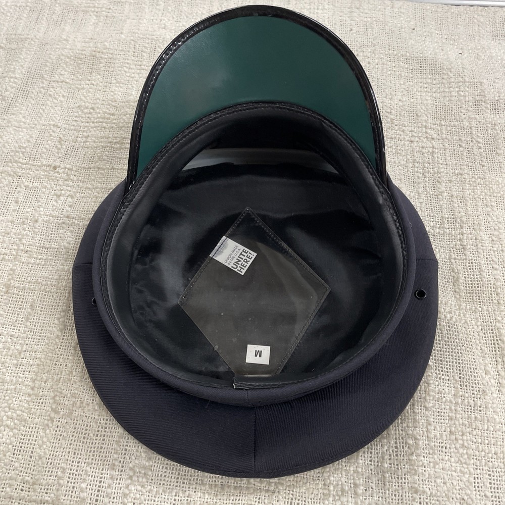 Class A Round Top Navy Blue & Silver Hatband Uniform Cap Hat Size Medium