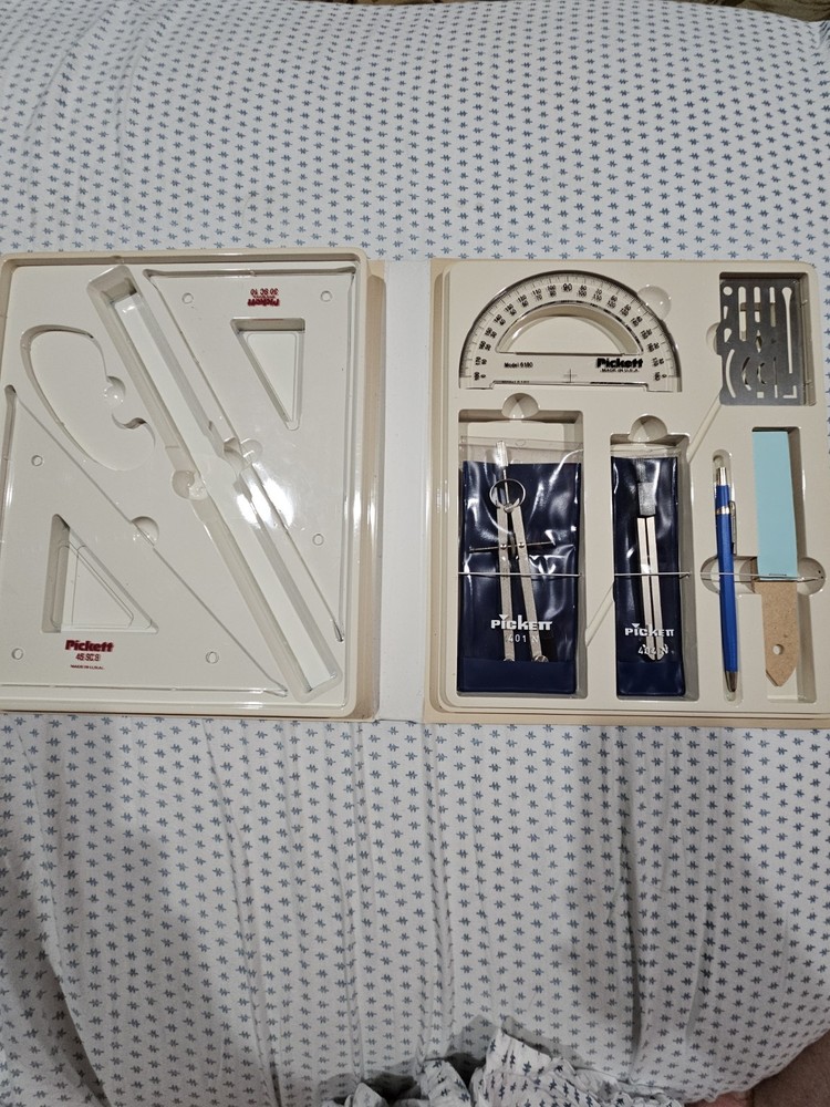 Vintage Pickett 1503 NC Drafting Tools ( Incomplete Set) *READ
