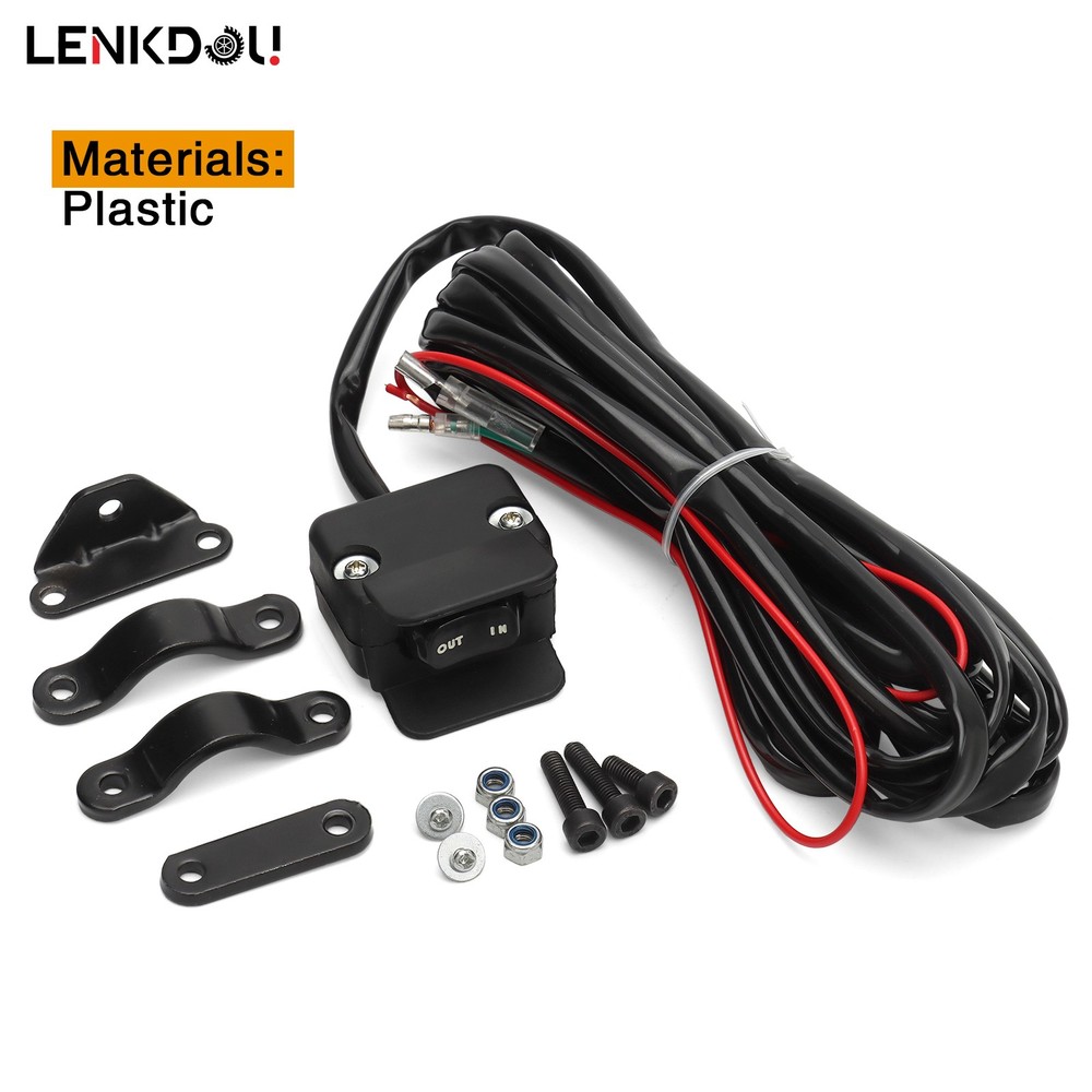 12V Handle Bar Control Switch Winch Rocker Thumb Switch Mounting Bracket for ATV