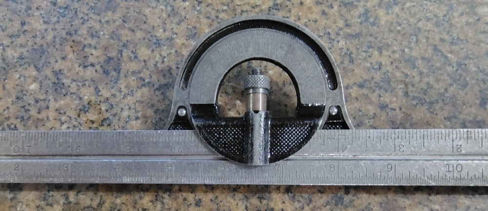🗽VINTAGE MACHINIST TOOLMAKER PROTRACTOR WITH BUBBLE LEVEL