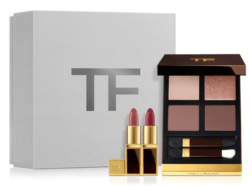 Tom Ford 3pc Set Eyeshadow Quad & 2 Lip Color Mini Deluxe Runway Set