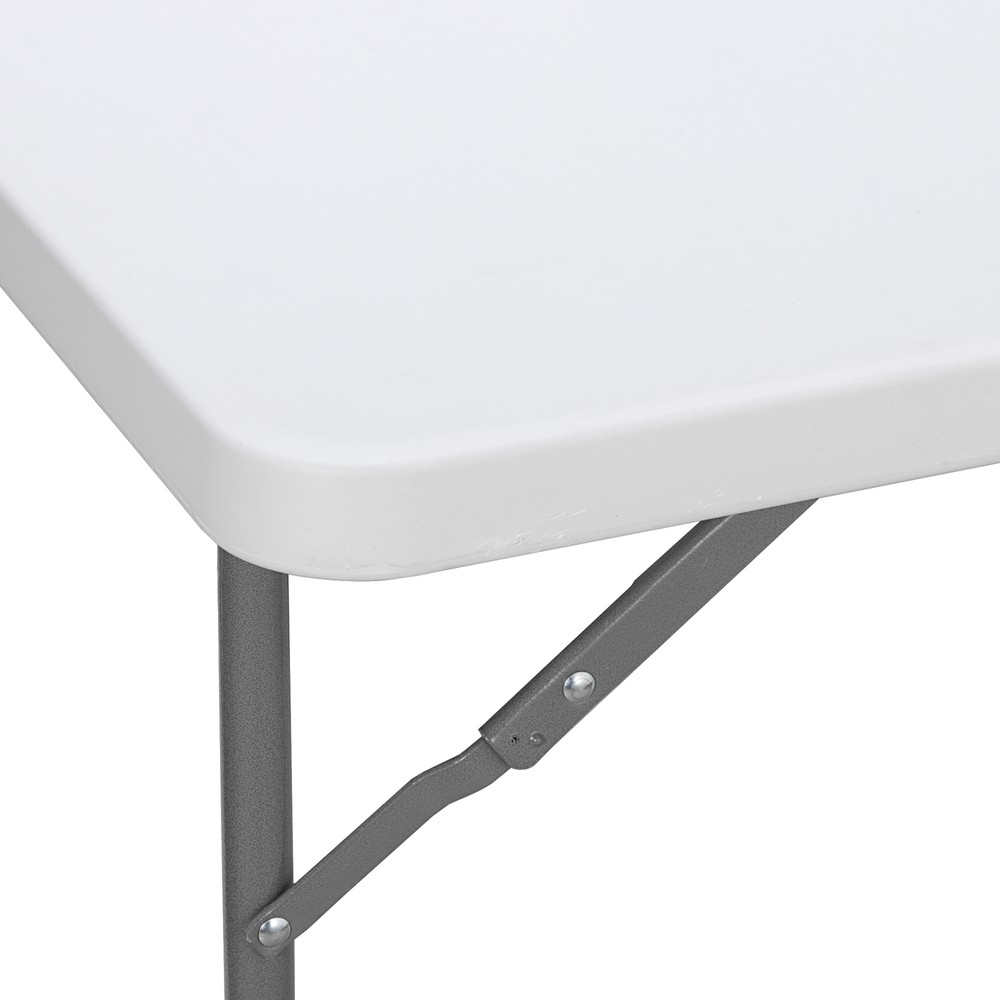 3 ft Portable Plastic Folding Table Square Card Table for Camping Picnic White