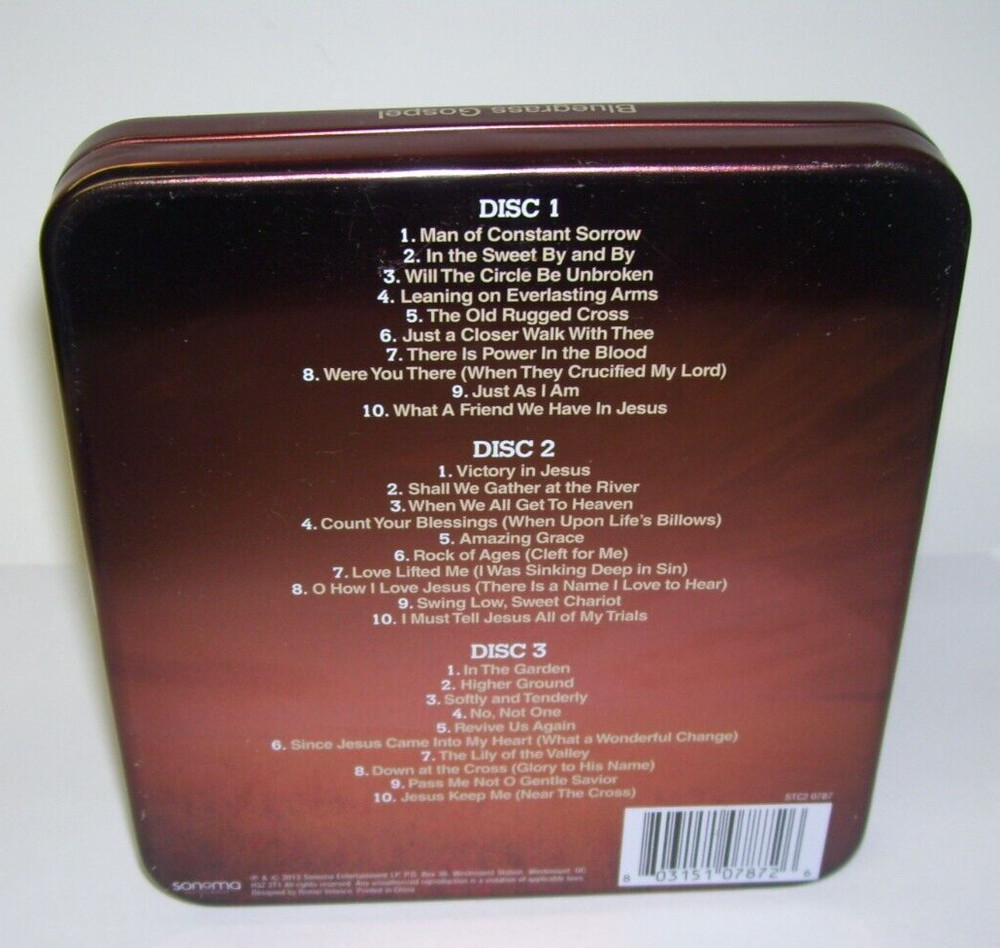 Blue Grass Gospel Tin Box Hinged