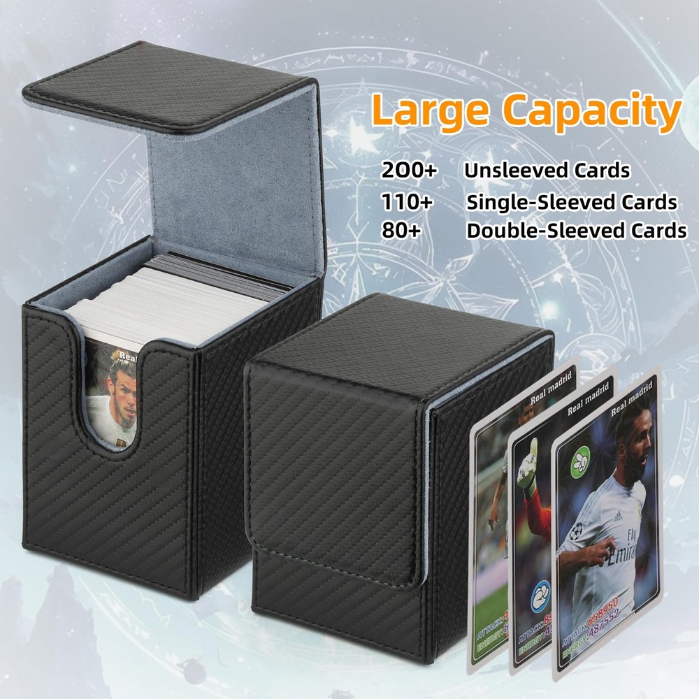 GERMUN Card Deck Box for MTG Commander, Commander 110+Black